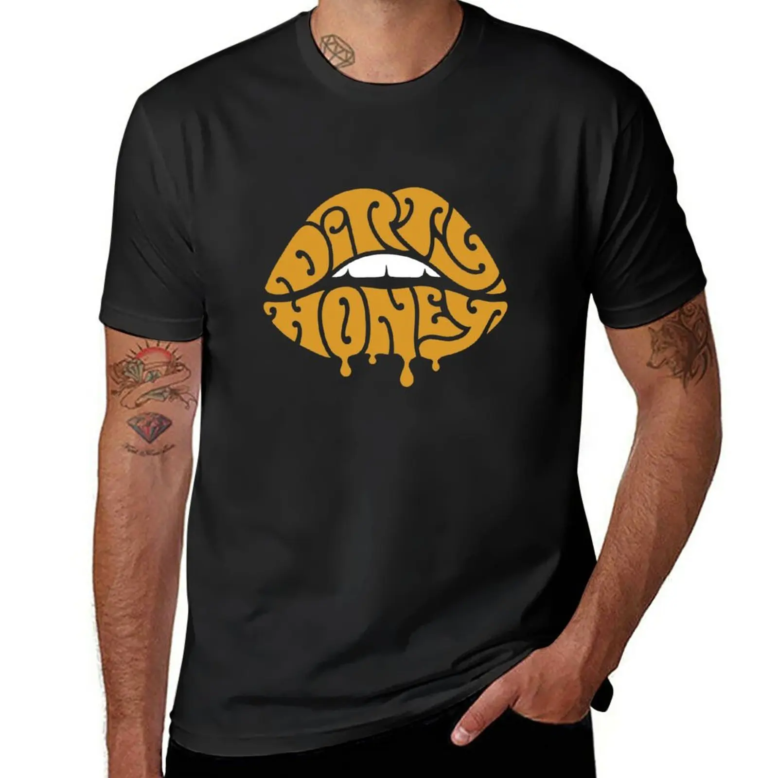 Dirty Honey Band Logo T-Shirt Animal Prinfor Boys Plus Size Top T-Shirt Per Uomo Pack