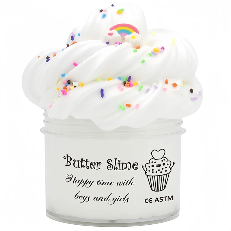 Butter Fluffy Slime Kit Charm Scented Slime Soft Putty DIY Sludge 70ml Birthday Gift Toys Plasticine Modeling Clay