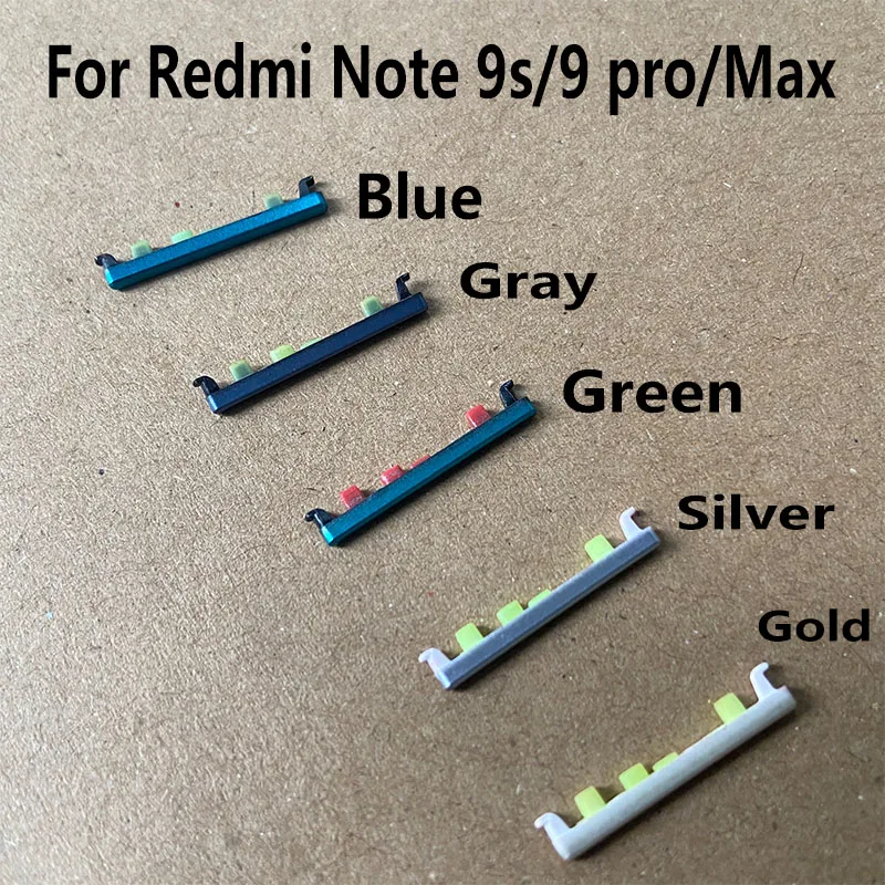 

For Xiaomi Redmi Note 9 9S PRO MAX Power Volume Button Switch On Off Side Keys Replacement Repair Parts