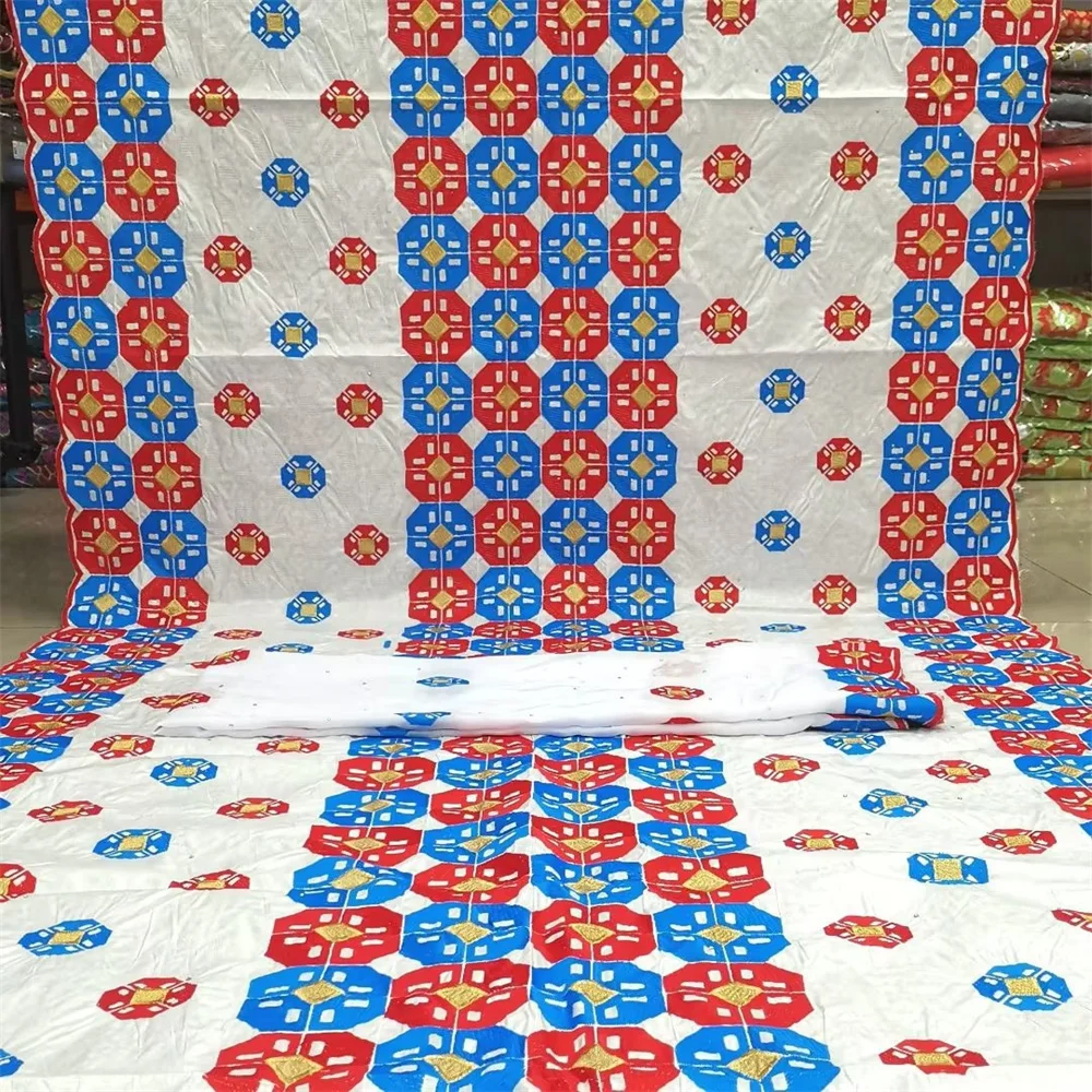 

7 Yards New Arrival Brocade Fabric 100% Cotton Bazin Riche 2022 Top Quality African Bazin Riche Fabric For Wedding Dress y75-4