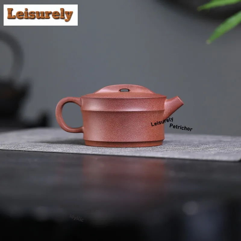 320ml Antique Yixing Purple Clay Teapots Handmade Large Caliber Pot Raw Ore Peach Blossom Mud Kettle Chinese Zisha Tea Set Cafes