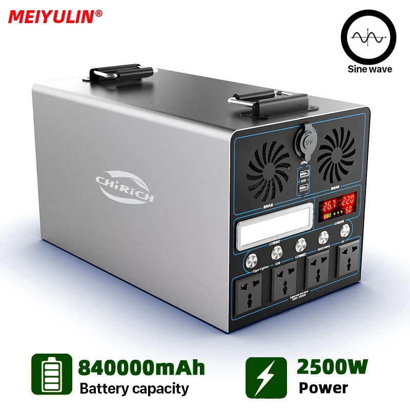 2500W Solar Generator 840000mAh Portable Power Station 3100Wh 110V 220V 2500w-solar-generator-840000mah-portable-power-station-3100wh-110v-220v