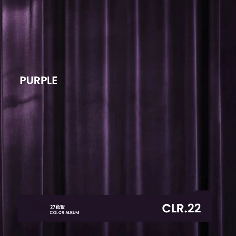

Ningye Zi Light Luxury Velvet Curtains Dark Purple Curtains for Living Dining Room Bedroom Full Blackout Velvet Curtains Custom