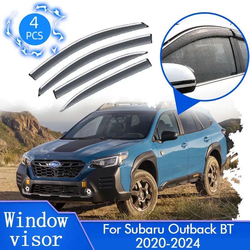 

For Subaru Outback Legacy BT 2020 2021 2022 2023 2024 Window Visor Rain Wind Deflectors Guards Cover Awning Trim Car Accessories