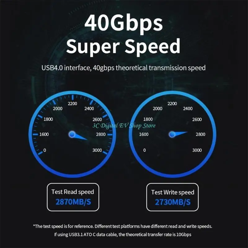 E74D NVME – Externes SSD-Gehäuse – Gehäuse für 40 Gbit/s M.2 SSD auf USB4 Typ-C-Box – Detail 7