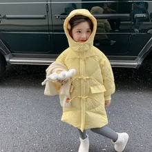 여아용 롱 패딩 다운 재킷, 어린이 코트, 여아 의류, 어린이 겨울 의류, 2023 다운 재킷, 여아 롱 파카