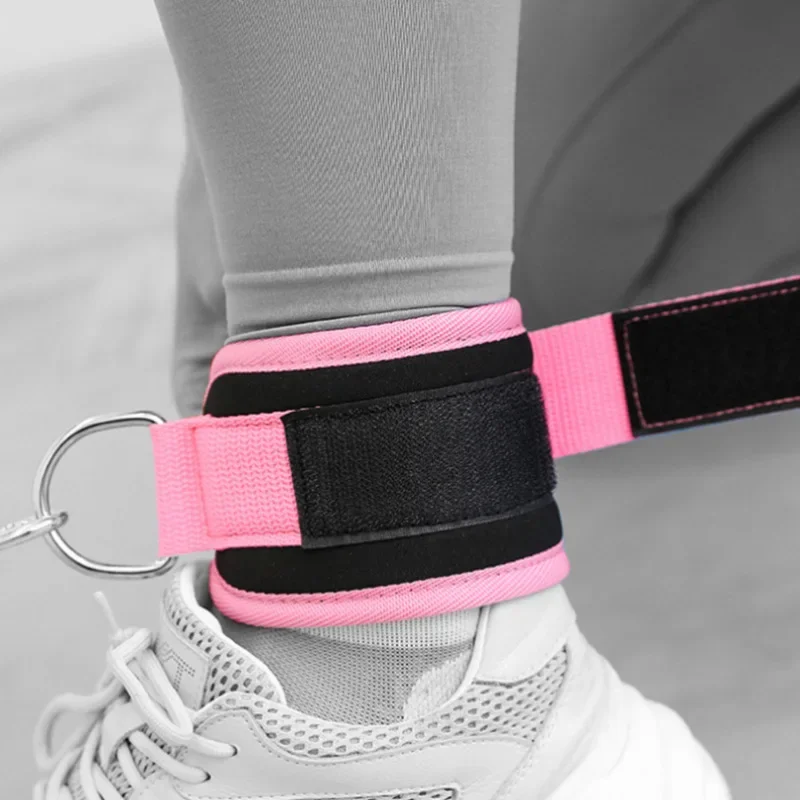 Ankle Straps Gym Accessories Ankle Weights Strap Ankle Weights 1Pair Fitness Ankle Straps Leg Exercises Adjustable D-Ring Ankle Cuffs Gym Workouts Glutes Legs Strength Sports Feet Guard