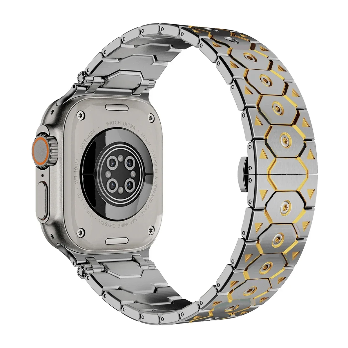 Elegant Titanium Finish Stainless Steel Strap
