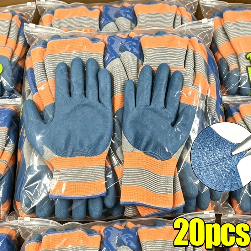 Heavy-Duty Anti-Slip Latex Garden and Work Gloves