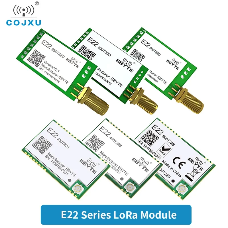 Lora Modul COJXU E22 Széria SMD Acéloz 433mhz 915mhz 868mhz 22dbm 30dbm ipex/stamp Terrier SMA-K Szikratávirát Modul