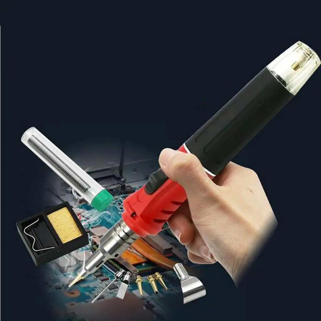 10-in-1 Self-Ignition Gas Soldering Iron Set Cordless Welding Torch Kit Tools 5