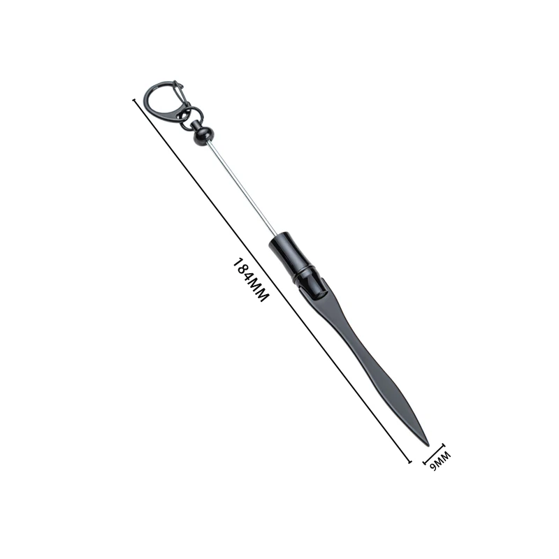 10pcs DIY Beaded Letter Opener Multi-functional Metal Paper Cutter Beadable Keychain Outdoor Portable Express Mini Box Cutter mail opener unboxing knife