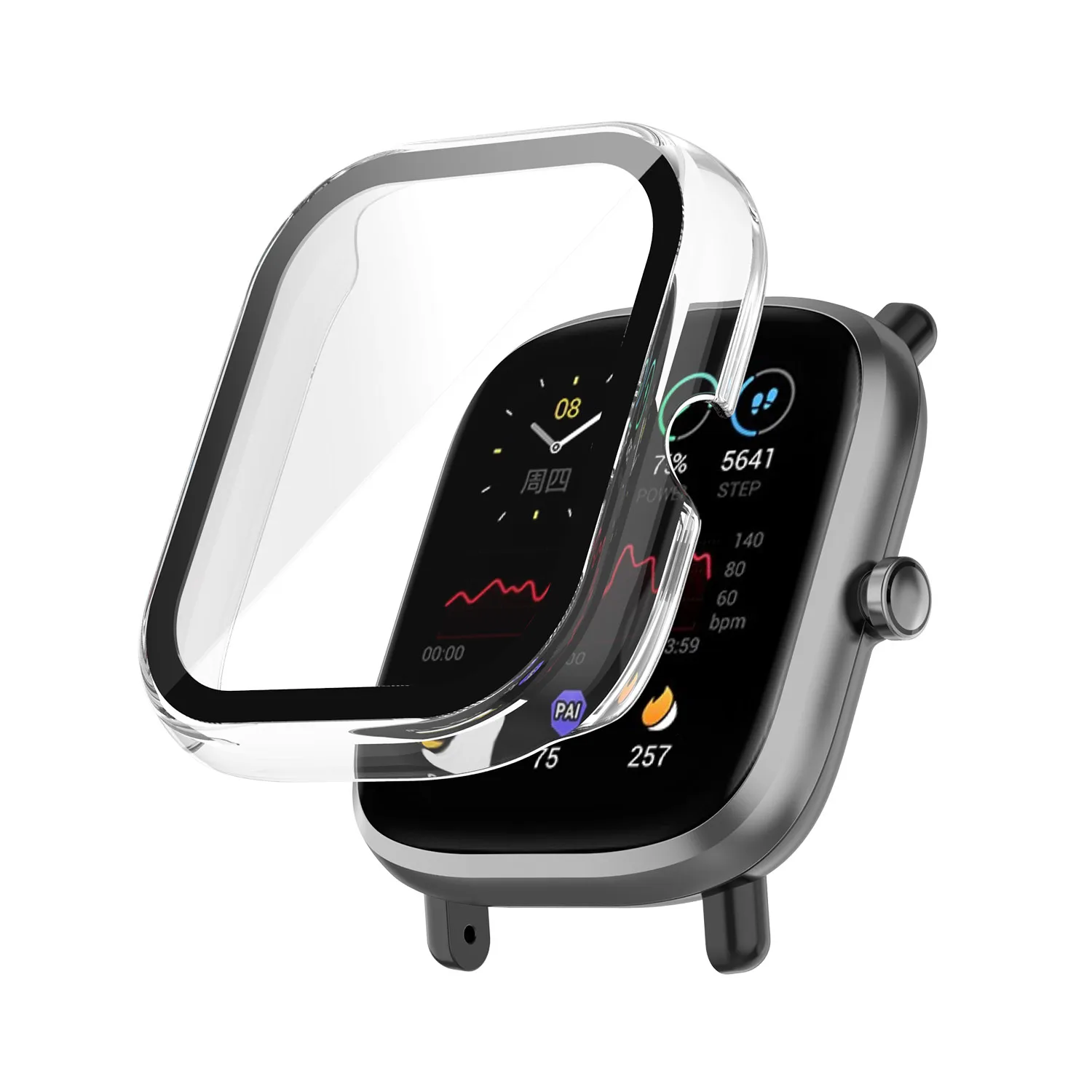 Amazfit Bip U Pro  PC + 9H ȭ  ̽ Huami Amazfit GTS 2 Mini/Bip U ȣ ̽  ȭ ȣ Ŀ 