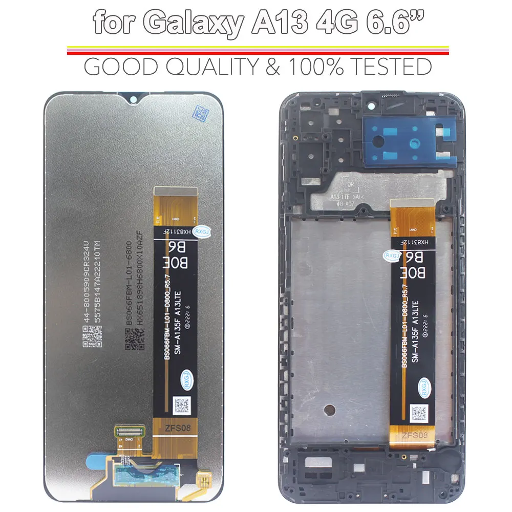 A13 A135F A135M LCD pour Samsung Galaxy A13 4G écran tactile numériseur panneau assemblée pour Samsung Galaxy A13 A135U A135N – Image 2