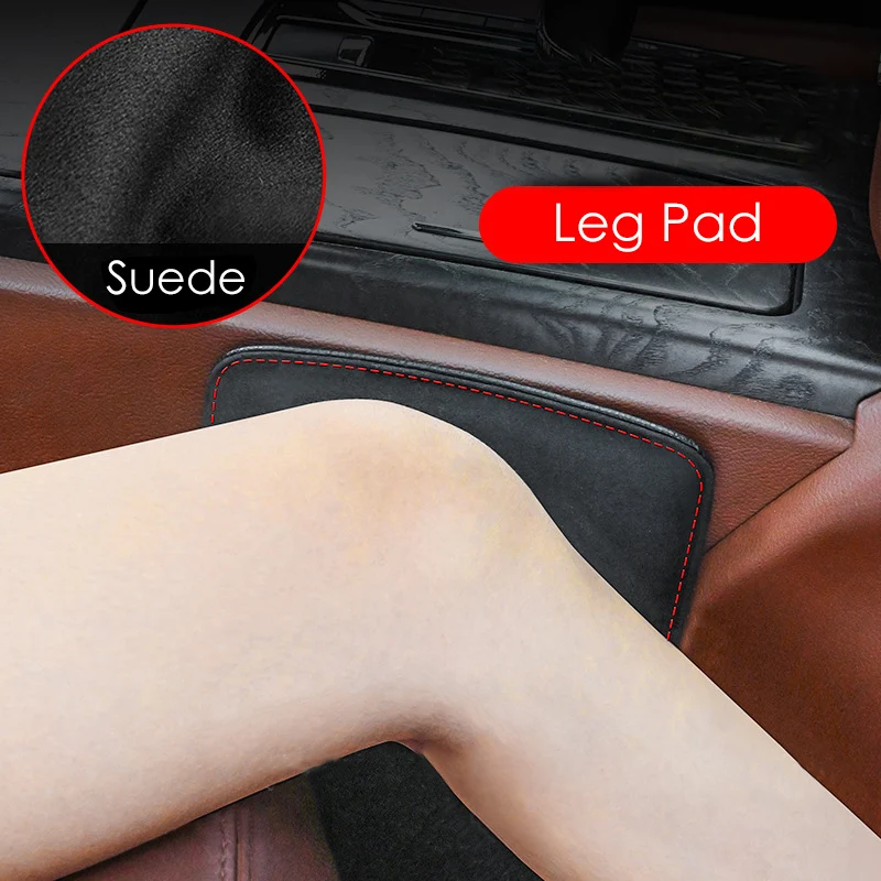 Genouillère/coussin De Confort Pour Voiture - En Daim - Réglable - Pour Jambe, Genou, Coude - Confort Longs Trajets - Modèle Gauche Ou Droit - 5