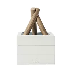 Flame - Inspired Aromatherapy Diffuser with Night Light & Remote Control (White)