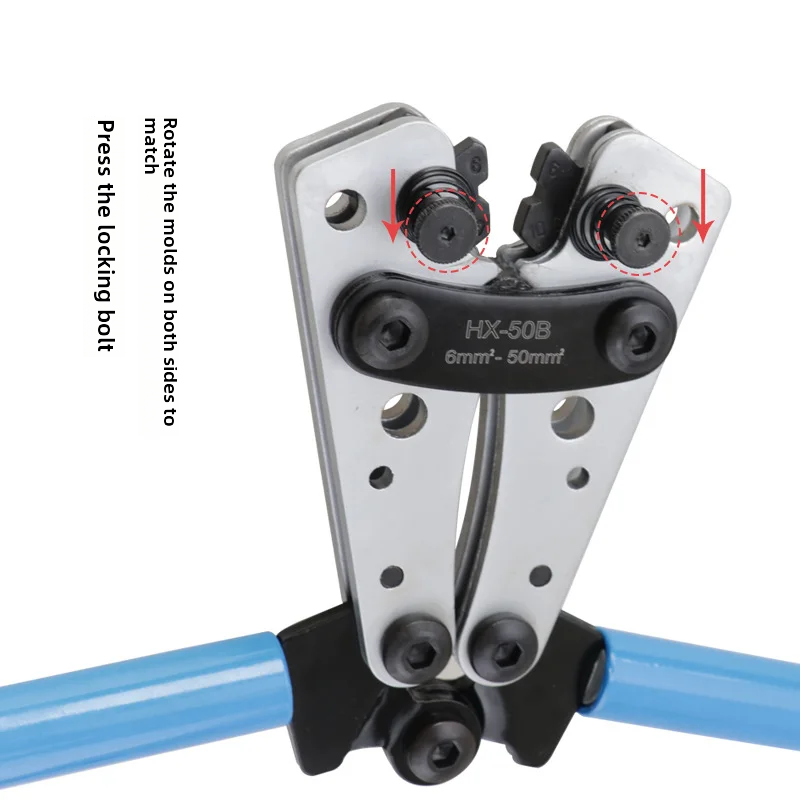 Hx-50b Manual Cold Press Terminal Pliers Copper Nose For Electricians Carbon Steel Special Purpose Terminal Connector Pliers