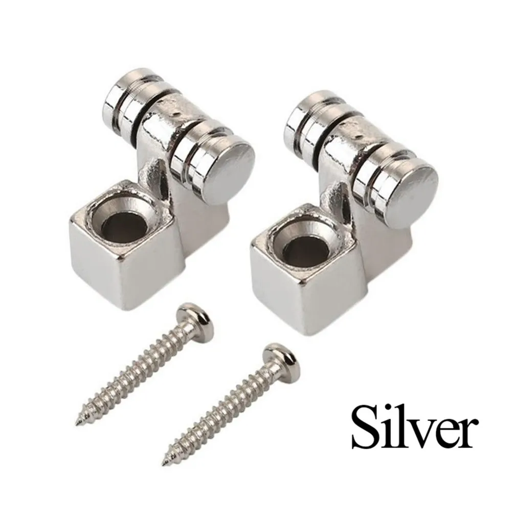 

1 Pair Of Electric Guitar String Buckle Fasteners Electric Guitar Chrome-plated Roller Tree String Guide With Screws