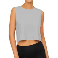 Chemise de sport gilet ample sans couture respirant séchage rapide haut salle de sport course Fitness Yoga vêtements hauts légers pour les femmes 3