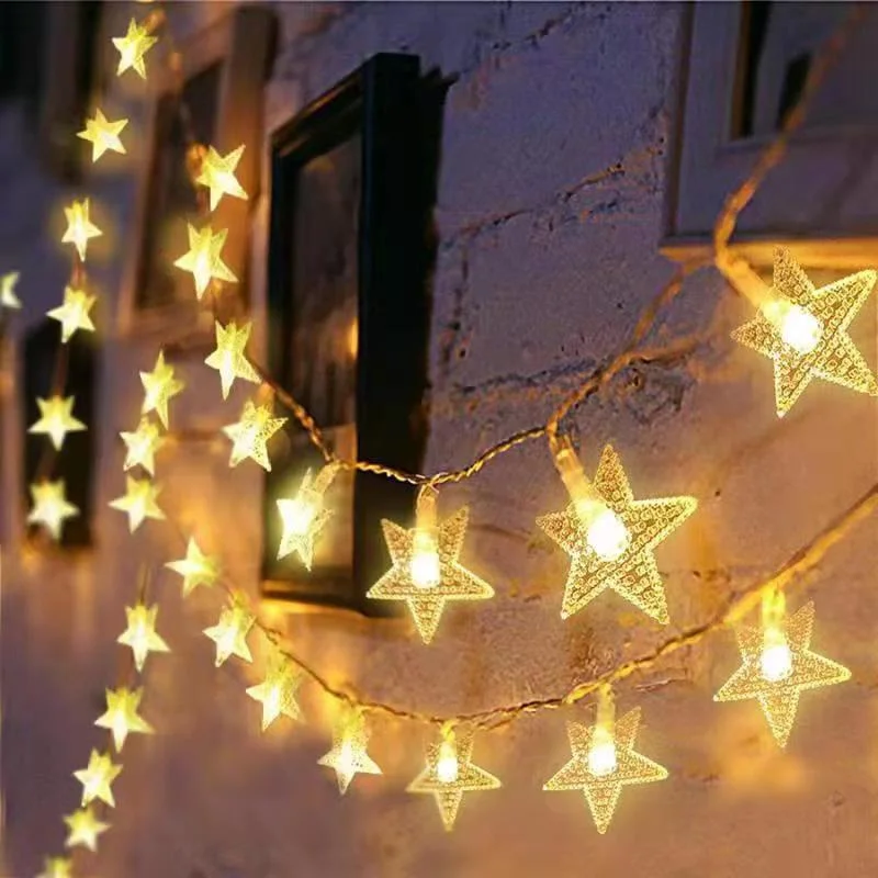 

6M/10M LED Star String Lights Garland USB Battery Power Wedding Party Curtain String Fairy Lamps Christmas Decorations for Home