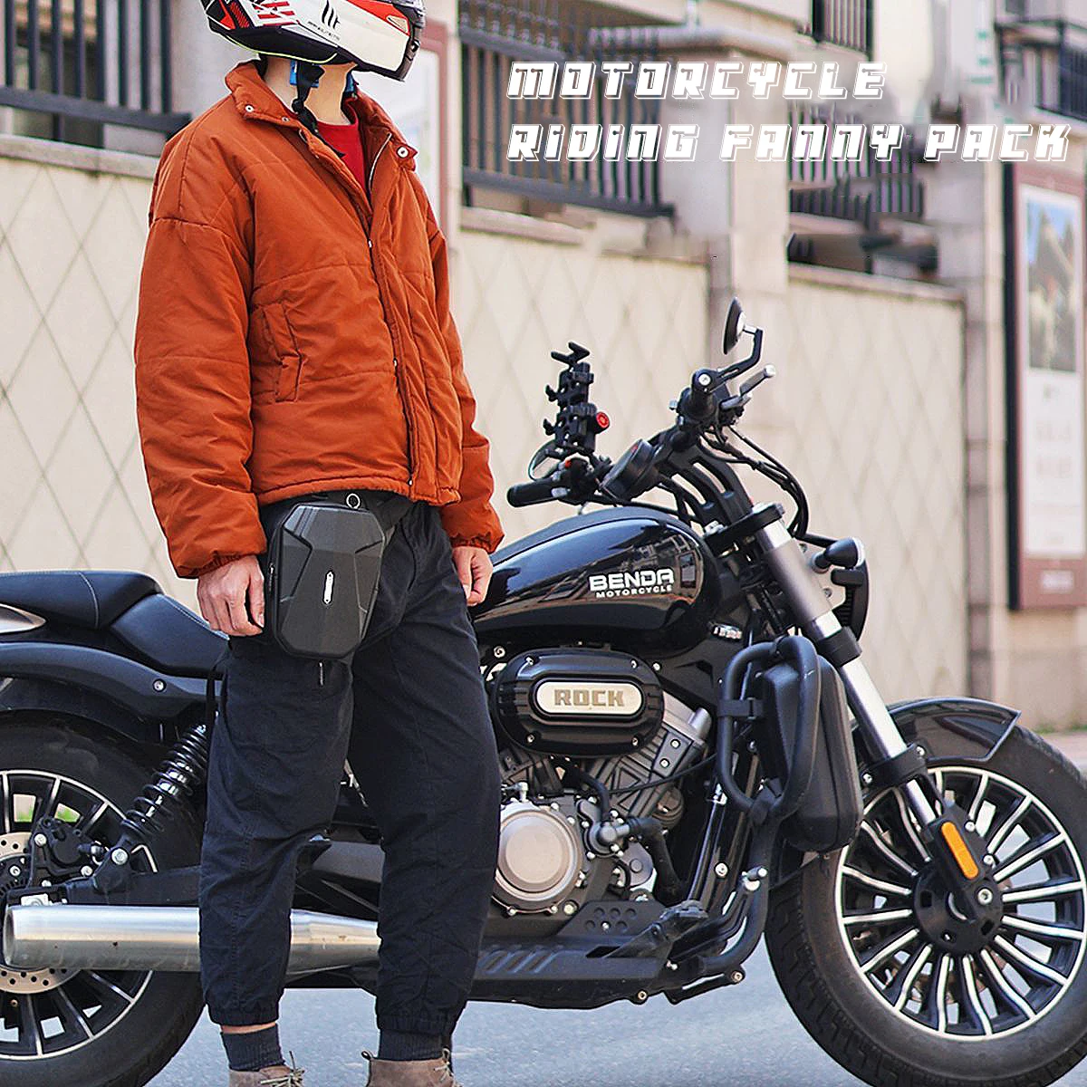 Vechkom Drop Leg Bag - Adjustable Waist & Thigh Pack, Waterproof, 8.2x5.5x3.5 Inches, For Outdoor & Motorcycle