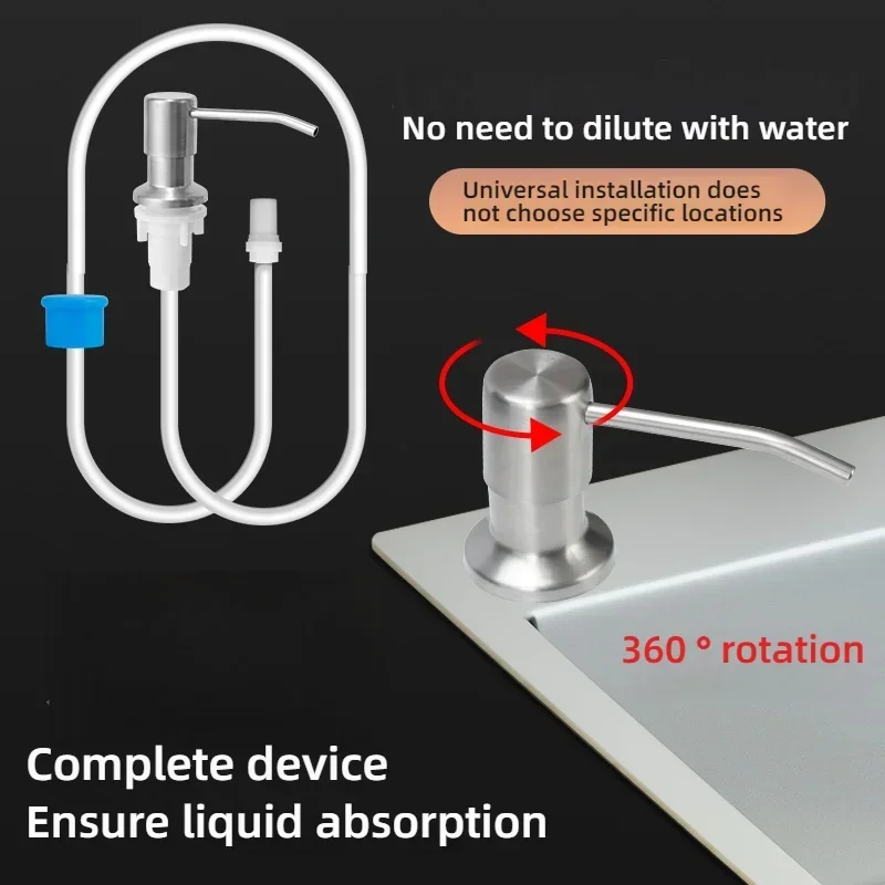 Extension Pipe Kit for Soap Dispenser for Kitchen Sink Bathroom Lotion Detergent Hand Wash Pump Soap Dispenser Pump Under Sink