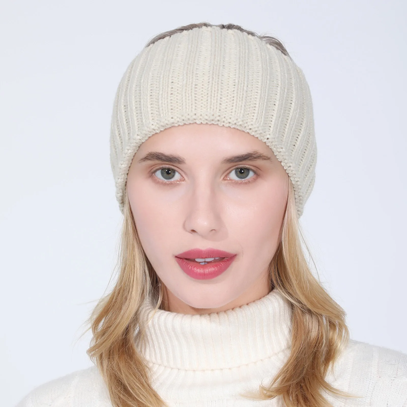 Winter Knitted Hairband For Women Plush Yoga Headbands Elastic Solid Color Sweatband Sportwear Hair Accessories ободок для волос