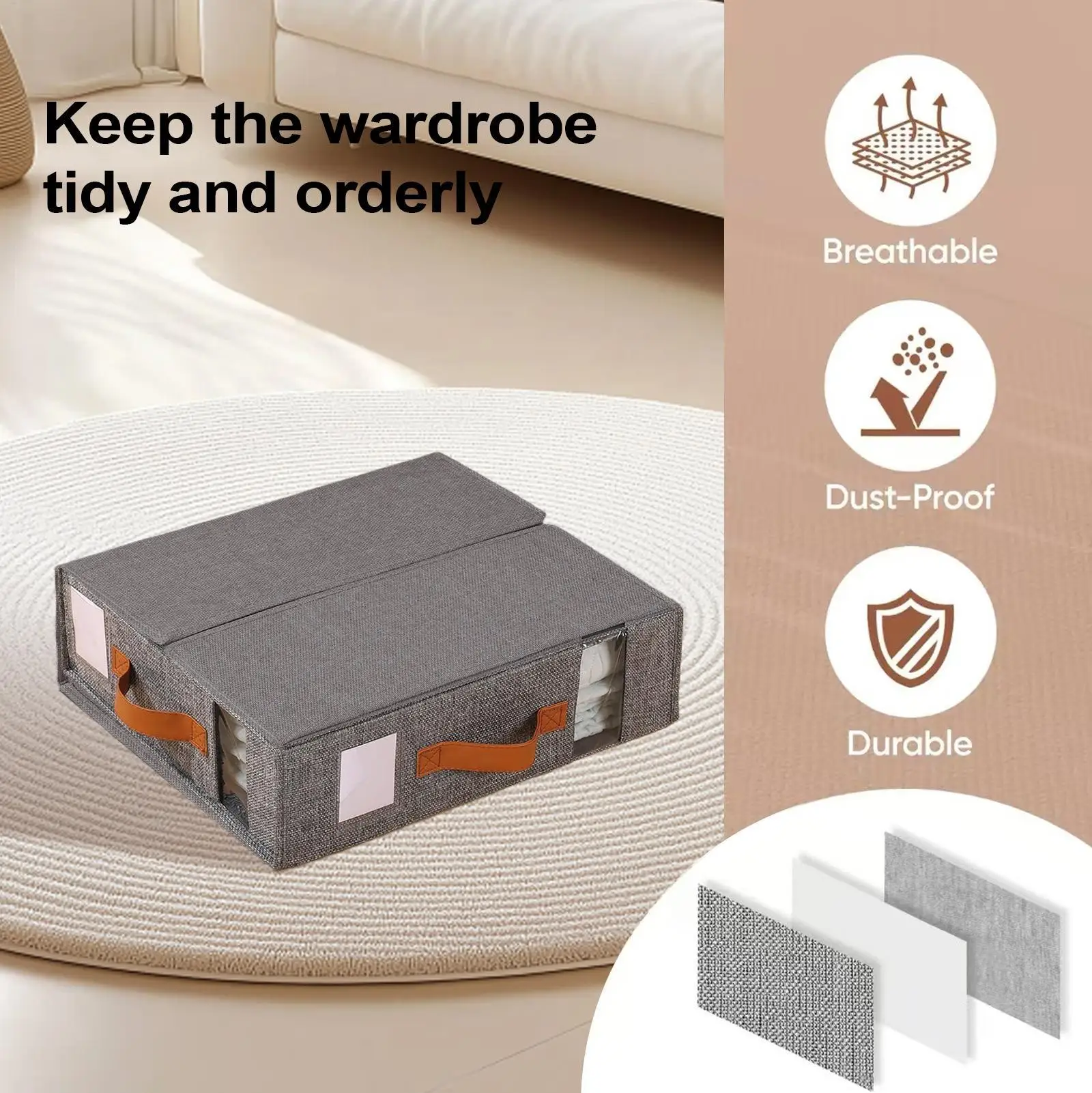Bed Sheet Organizer Stackable Sheet Organizers And Storage For Closet Dust-Proof Bags Holder Containers Box For Clothes Packing