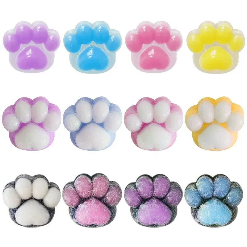 1pc Mini Cat Paw Squeeze Toy Decompression Pendant for Kids Adults Slow Rebound Anti Stress Release New Fashion Ornament Toy 5