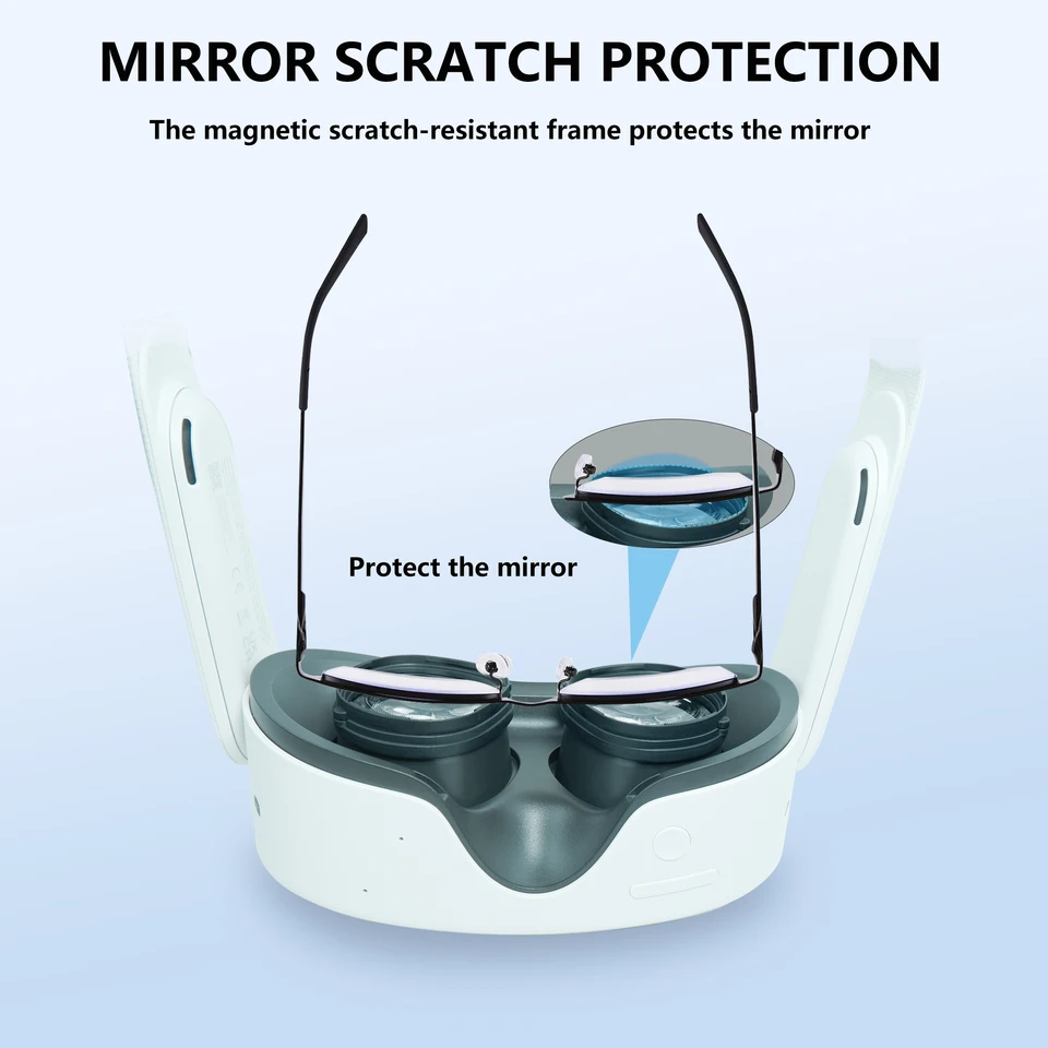 磁気フレーム付きVR処方メガネ,近視レンズ,アンチブルー,高