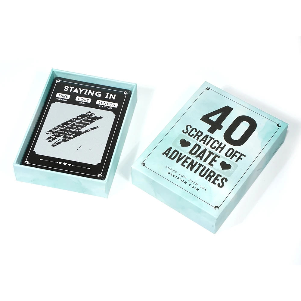 40 Fun and Romantic Scratch Off Date Adventure Ideas Card Game for Boyfriend Wife Husband Perfect for Date Night 4