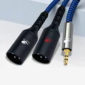 3.5mm-2x XLR Blue