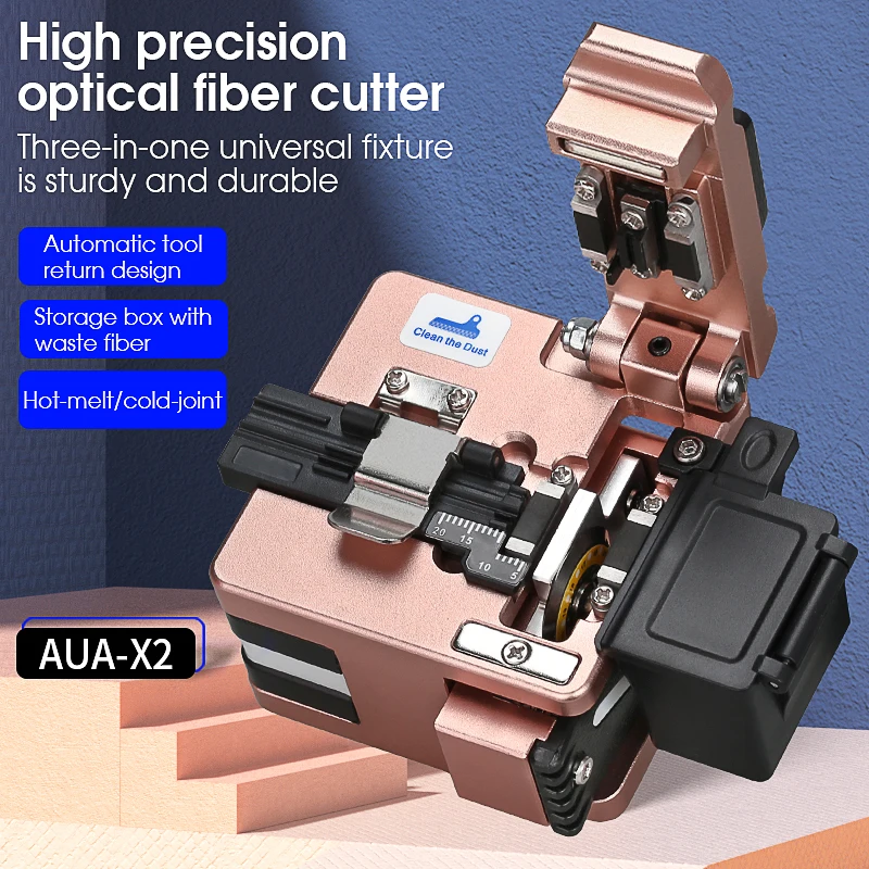 COMPTYCO Fiber Cleaver AUA-X0/X1/X2/X3 FTTH Cable Fiber Optic Cutting Knife Tools Cutter Three-in-one Clamp Slot