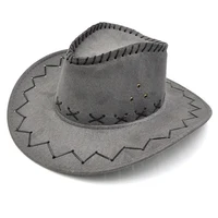 Casual Prints Cowboy Hat Boys Girls Retro Wide Brim Cowgirl Adjustable Sunshade Party Costumes Knight Cap Halloween Vintage 6
