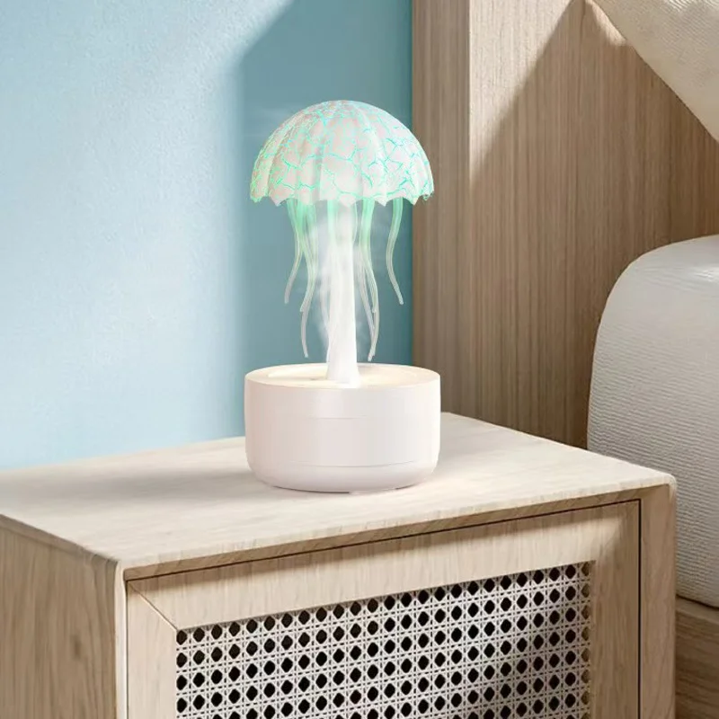 Jellyfish humidifier is suitable for bedrooms, children and adults, essential for allergies and dry air, rotating rainbow night 4