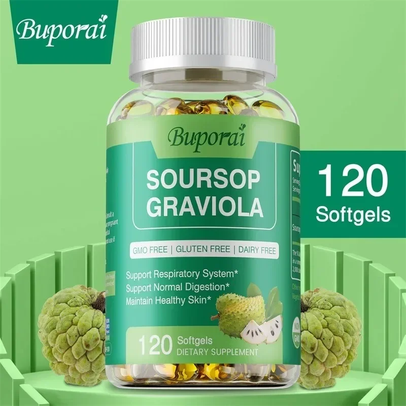 Soursop Graviola Capsules Cell Support Regeneration Immune Boost Relax Liver and Sleep soursop supplement