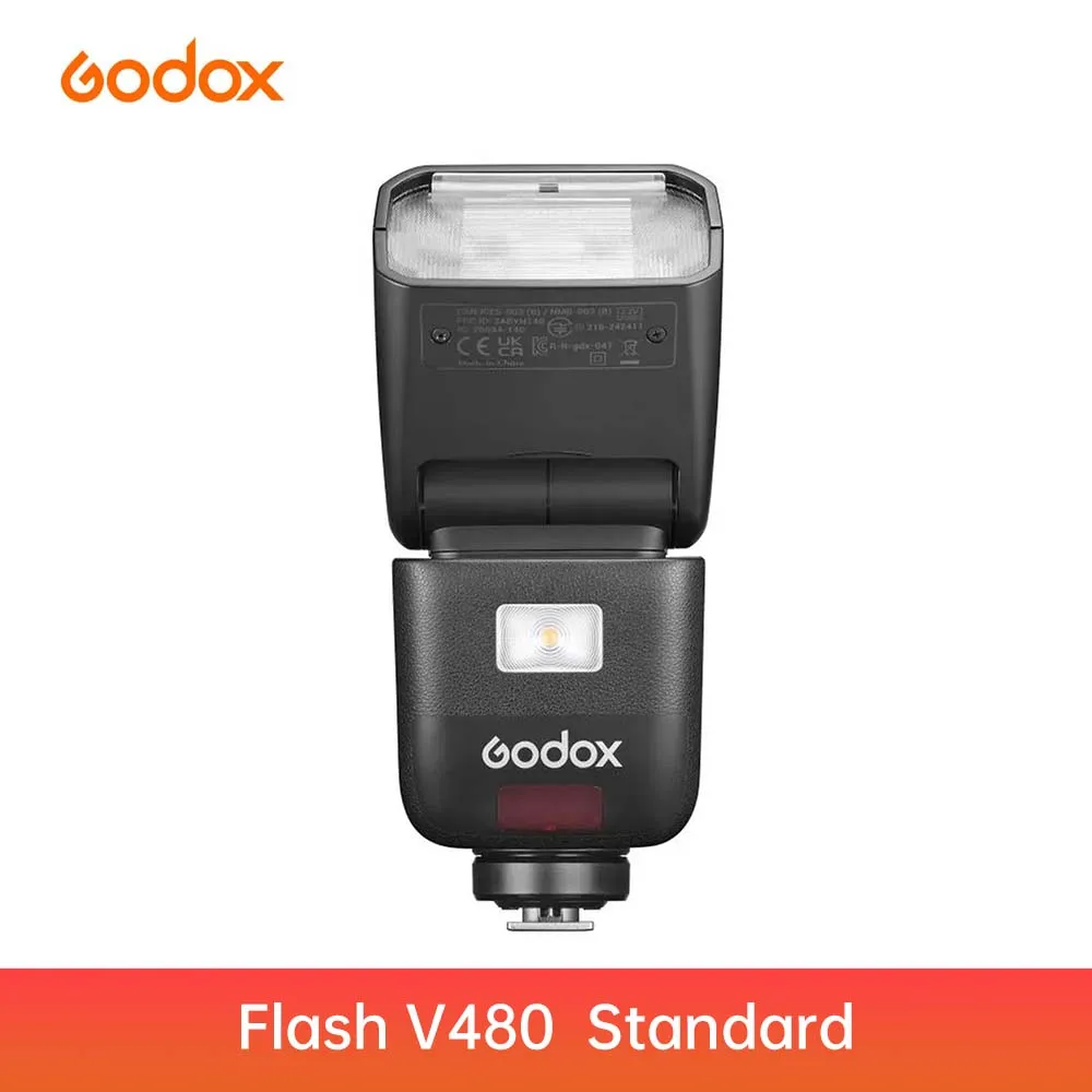 Godox V480 TTL 플래시 프로페셔널 GN50 HSS 2.4G 리튬이온 650F 1.7초 LED 모델링 램프 USB-C (캐논/니콘//후지/올림푸스용)