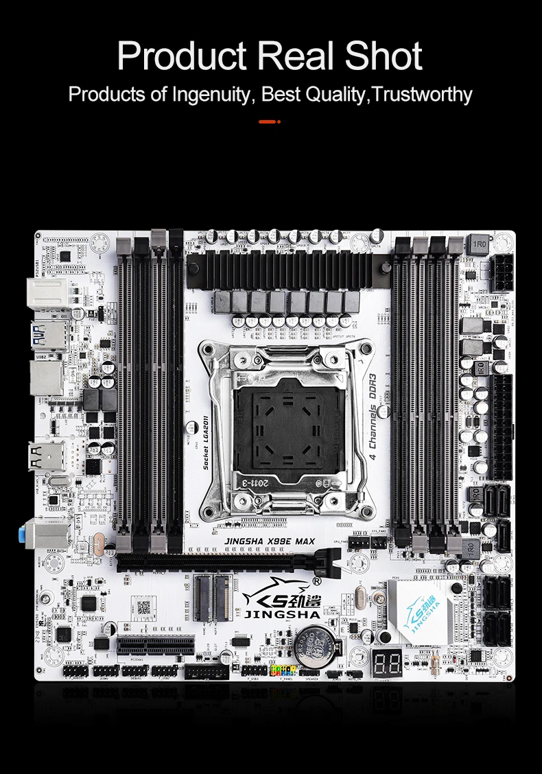 JINGSHA X99 E-MAX Motherboard Set with E5 2673 V3 CPU + 4