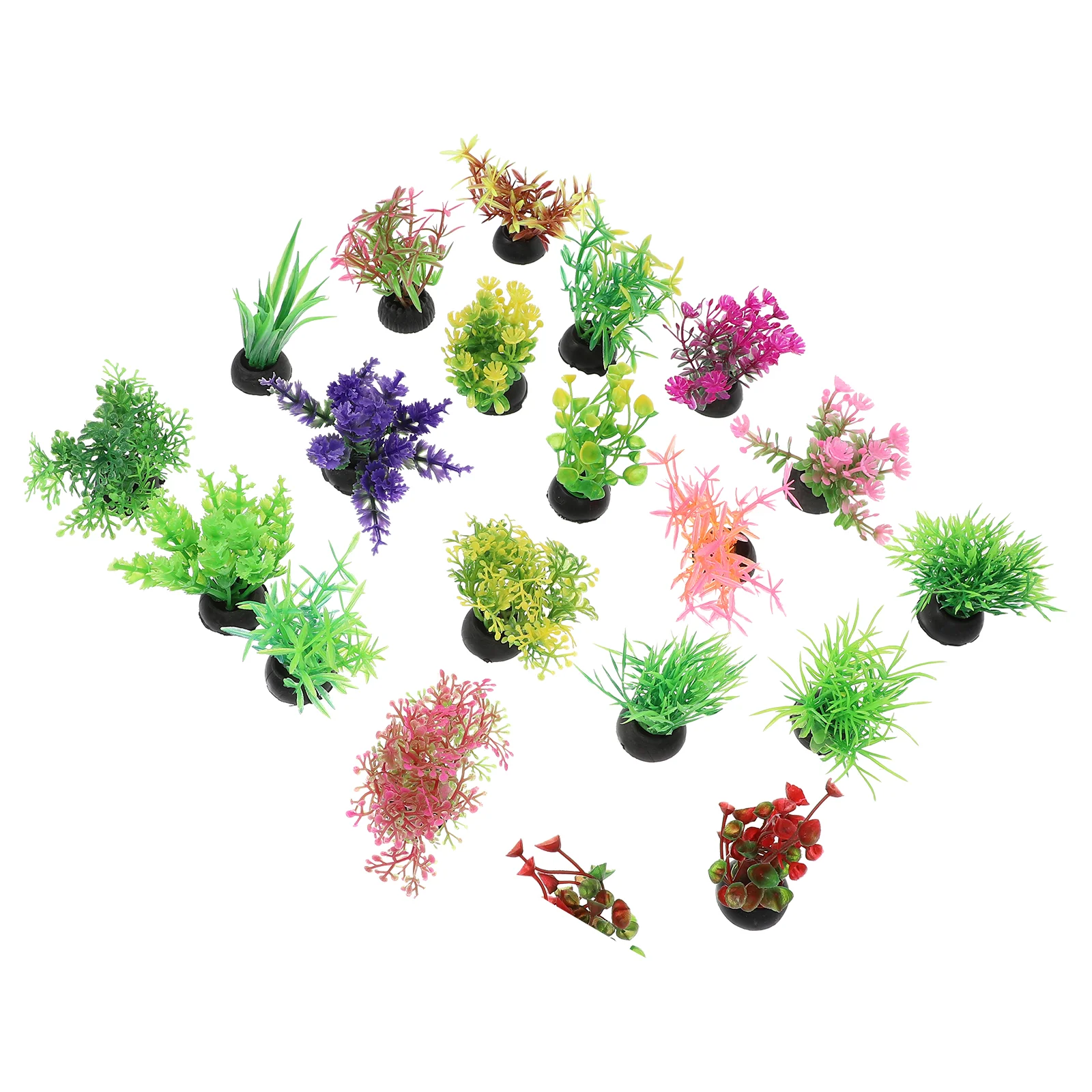 

20 Pcs Fish Tank Landscaping Water Plants Adornment Decor Artificial Plastic Aquatic Grass Decorative Decorations