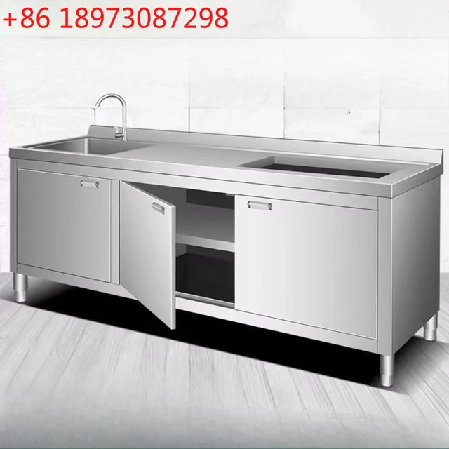 อ่างล้างผักแบบติดตั้งบนเคาน์เตอร์เดี่ยว สเตนเลส 304 สำหรับครัวเชิงพาณิชย์ 1