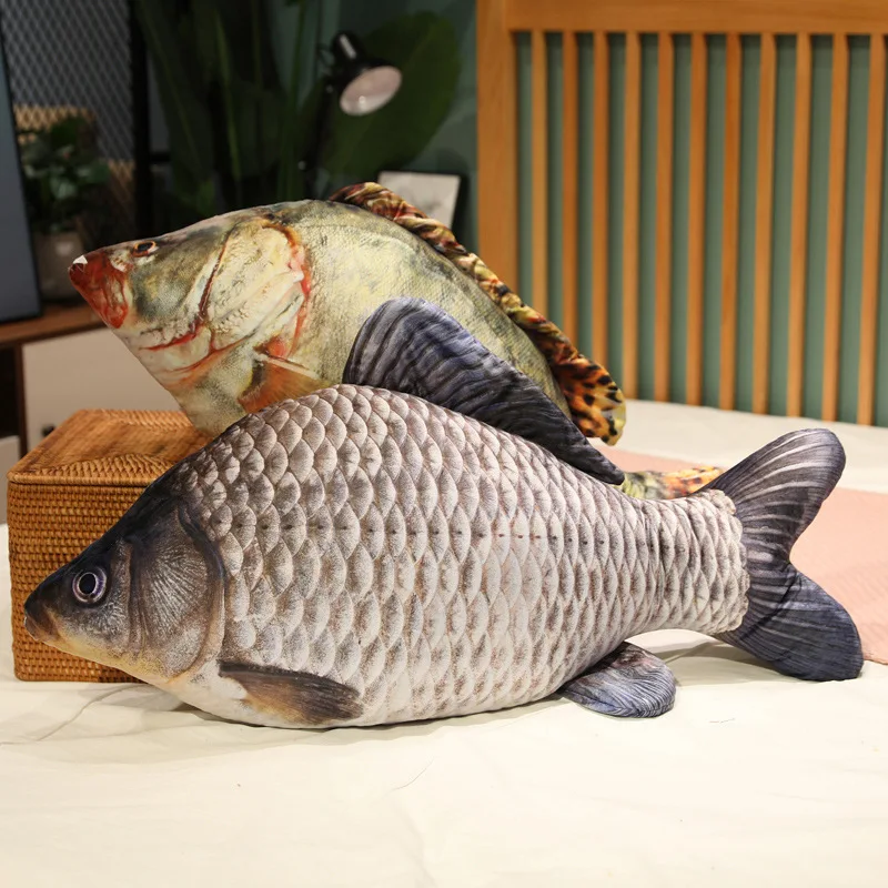 30cm/11.8in Simulation Funny Fish Plush Toys Stuffed Soft Animal CarpPlush Pillow Creative Sleep Cushion For Kids Girls Cat Toys 3