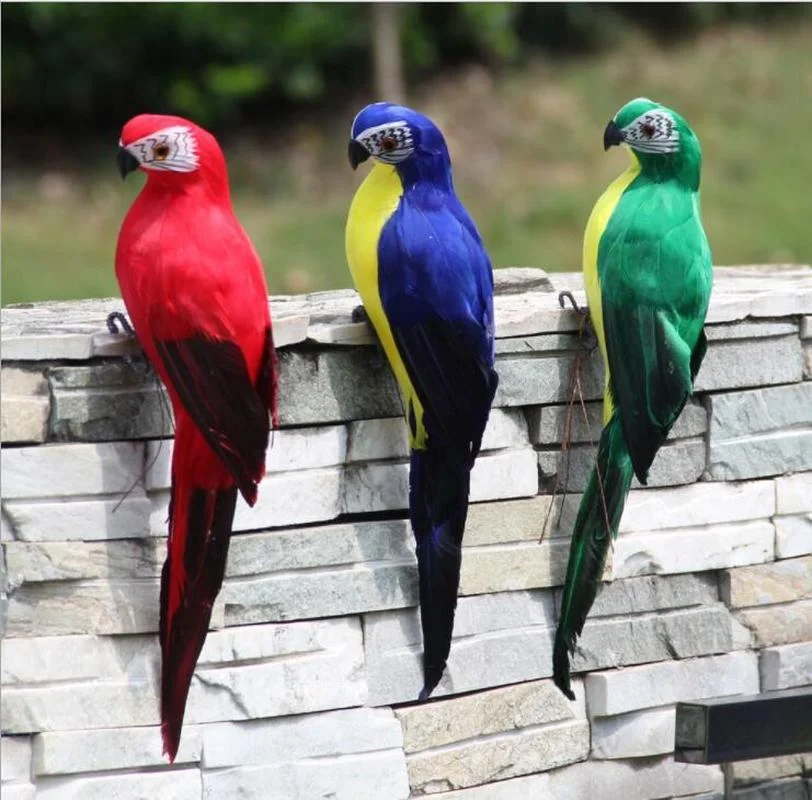 Parrot Garden Props Parrot Ornaments Artificial Feather Bird Decoration 25/35cm Parrot Garden Props