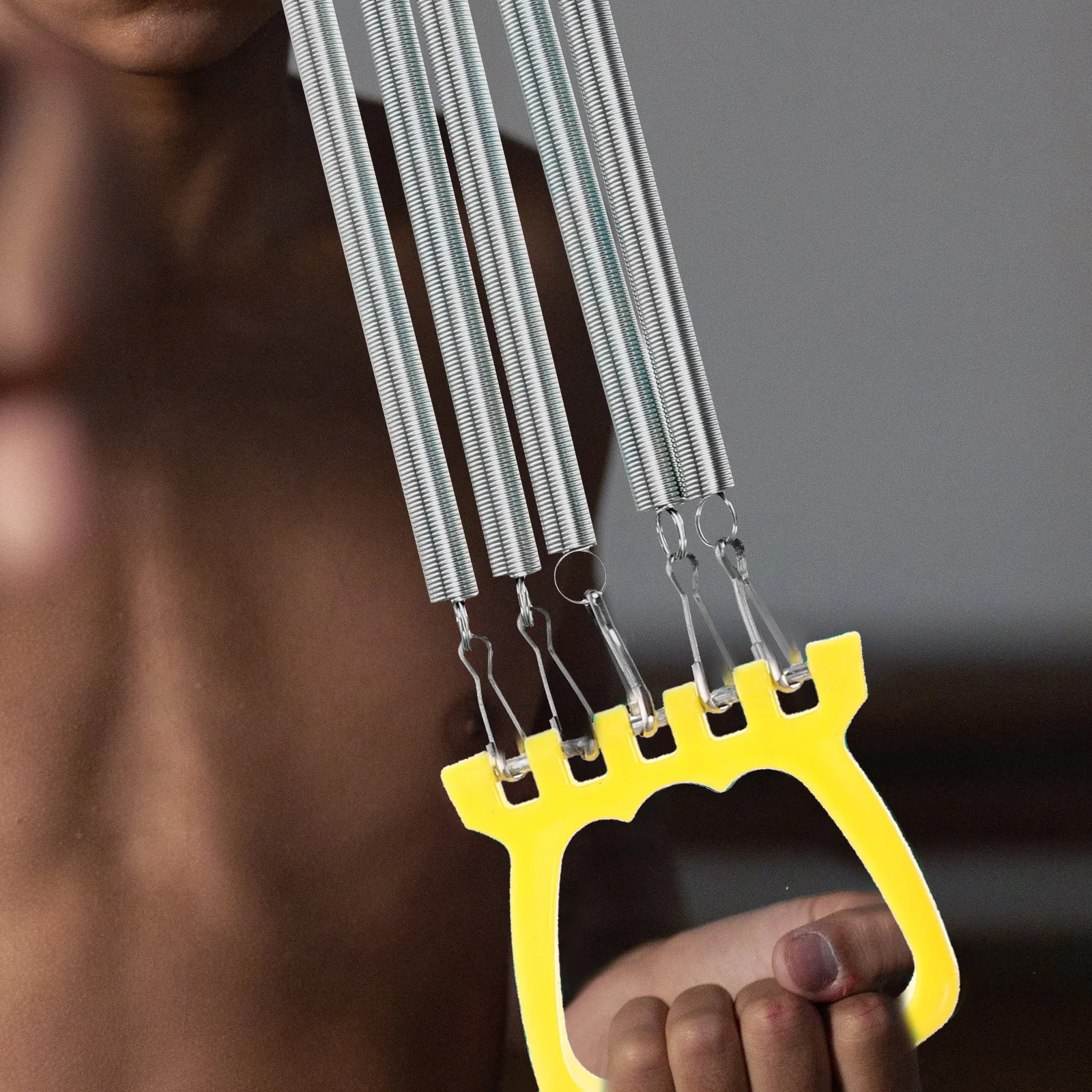 스프링 스틸 체스트 익스팬더 운동기구 경량 휴대용 피트니스 로프 홈 야외 근력..