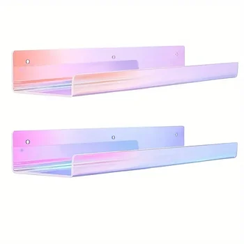 2 pezzi/4 pezzi/ripiani in acrilico per riporre le pareti, libreria galleggiante, bagno, camera da letto, soggiorno, cucina, decorazione della stanza