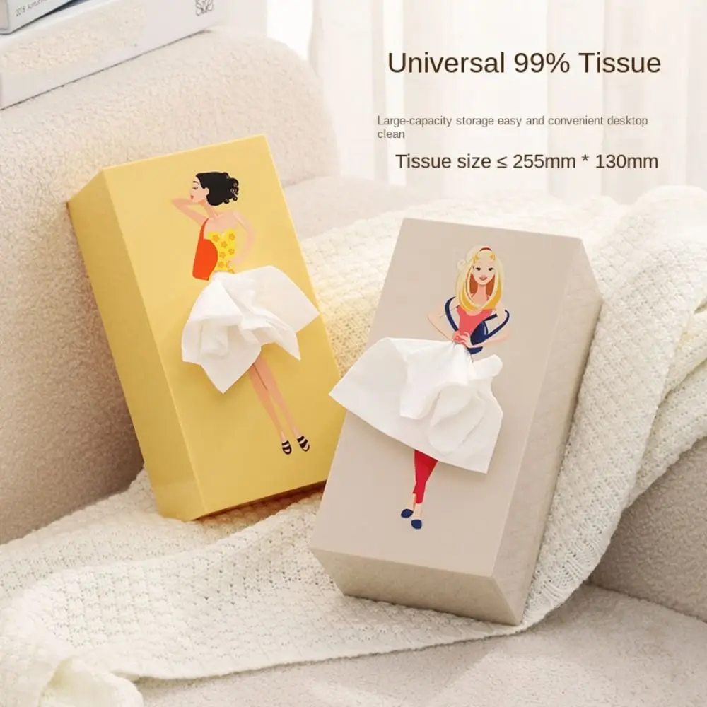 Gifts Waterproof Classy Girl Tissue Box Napkin Holder Craft Ornaments Desktop Storage Boxes Hangable Storage Case Car tissue box tissue dispenser napkin holder