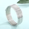 New Stainless Steel Bangles For Women Indian Multiple Layer Round Women Bracelet Gold Color Wedding Engagement Jewelry Gifts 4