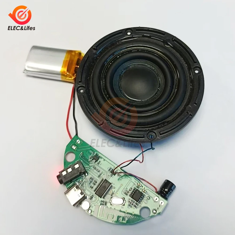 Portable Bluetooth Audio Amplifier Module 3.7V Battery or Type-C Powered Hi-Fi 3D Stereo 4W SD Card AUX Input for DIY Speakers - 3