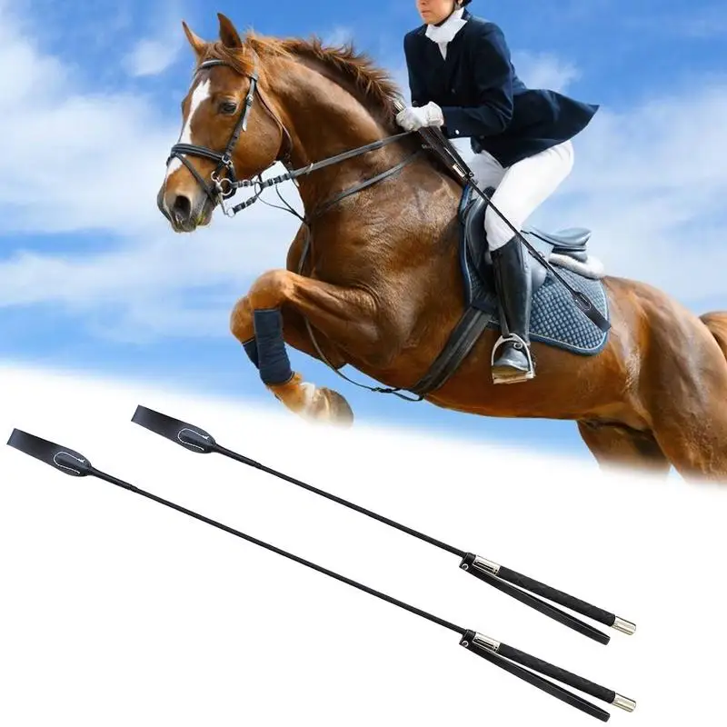 With Handle Racing PU Leather Stage Performance Props Outdoor Lash Supplies Riding Crop Portable Lightweight Pointer Horse Whip