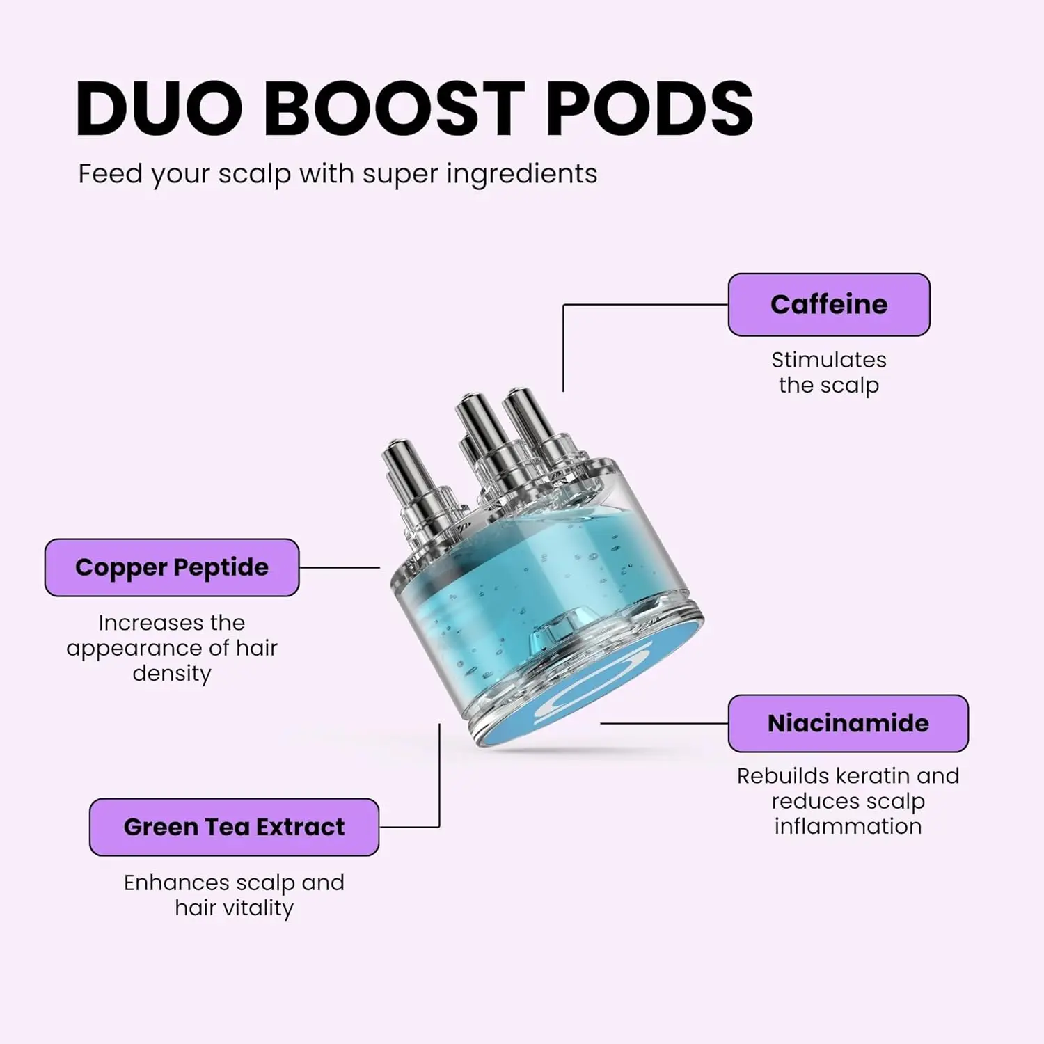 4-in-1 Scalp & Hair Care Device and Boost Pod Set of 2 | Warming Scalp Massage Brush for Smoother, Thicker, Healthier-Lookin 4
