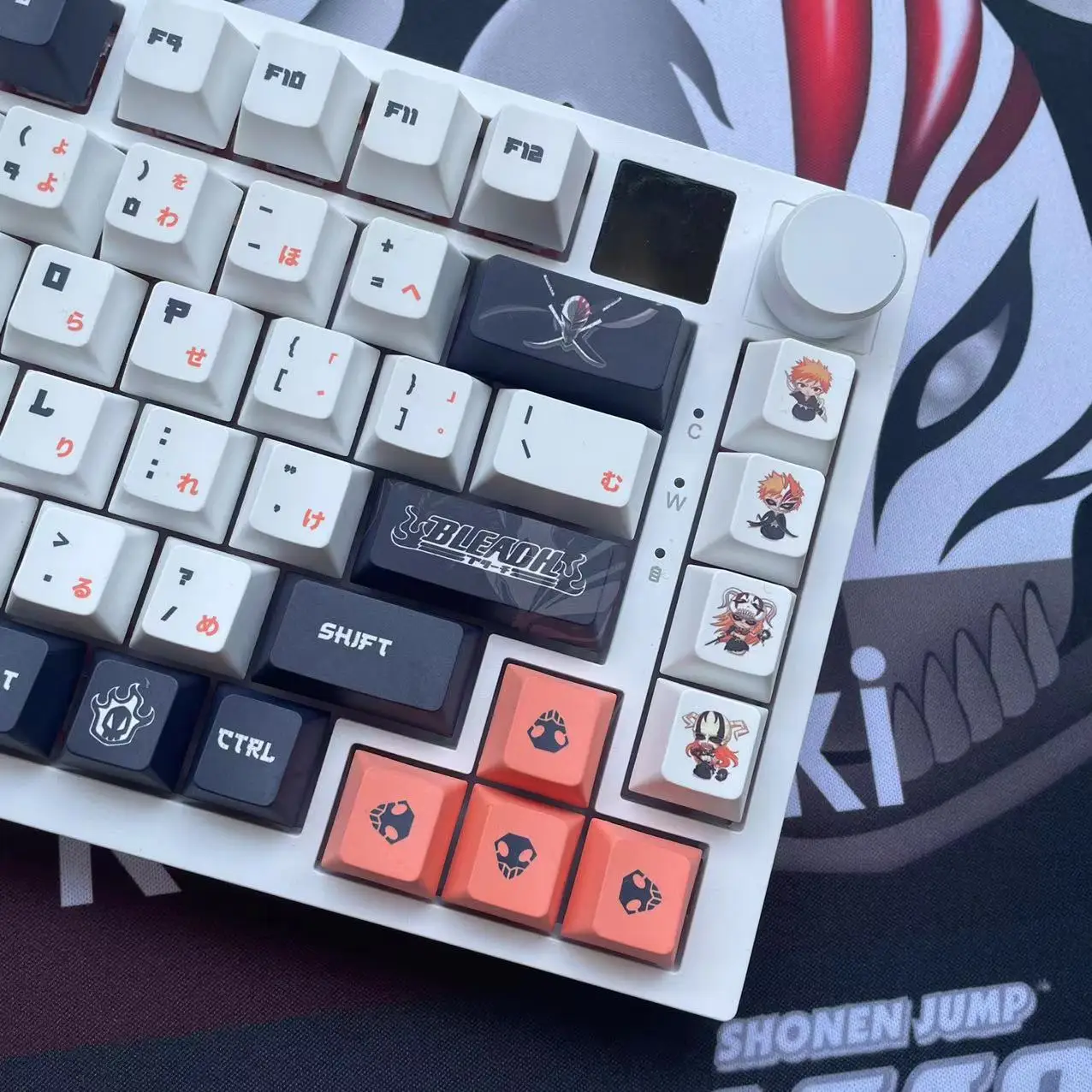 Anime Keycap para Teclado Mecânico Kurosaki Ichigo Pbt Perfil Cereja 61 68 75 104 108 128 Chaves - Imagem 2